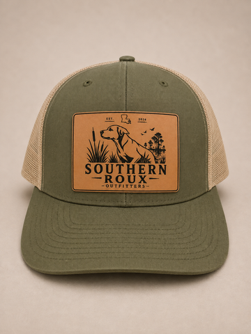 Olive Green Patch Hat