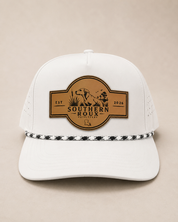White Tan Patch Rope Hat
