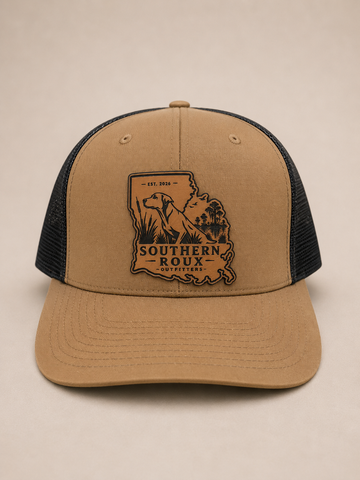 Tan & Black Patch Hat