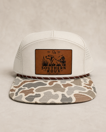 White Camo Brim Patch Hat