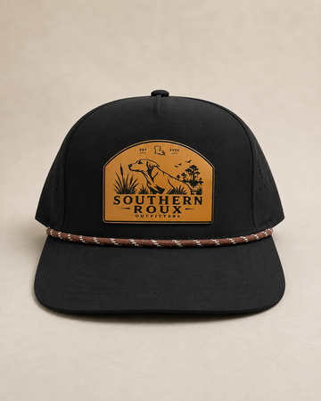 Black Gold Patch Rope Hat