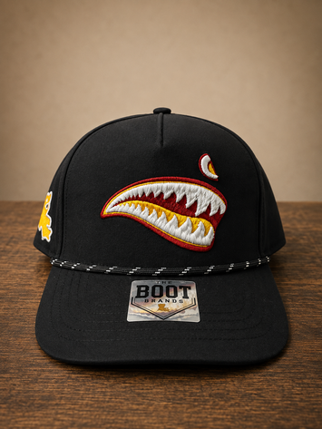 Black rope cap with the P40 graphic on front and Louisiana state embroidery on the side.